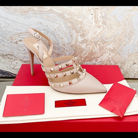 New Valentino Multi-Strap Rockstud Slingback pump - Picture 2 of 10